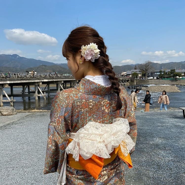 Kimono Rental in Winter in Asakusa