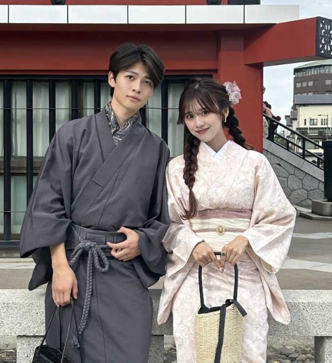 My long-awaited date in Asakusa wearing kimono! I had a wonderful time in Asakusa🏮