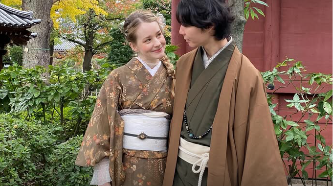 浅草着物ヘアセット学割プランの着物例1