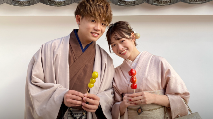 浅草着物ヘアセット学割プランの着物例2