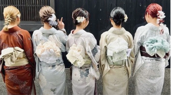 修学旅行着物レンタルプランの着物例1