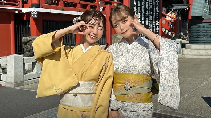 浅草着物ヘアセットプランの着物例3