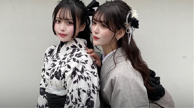 浅草着物ヘアセット学割プランの着物例2