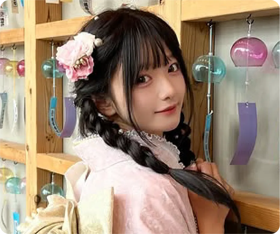 編みおろしツインのヘアセット例3