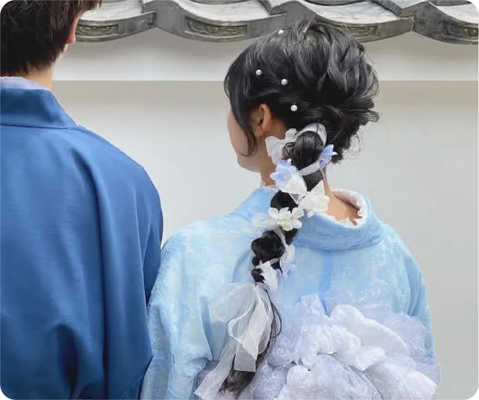 ポニーテールのヘアセット例3