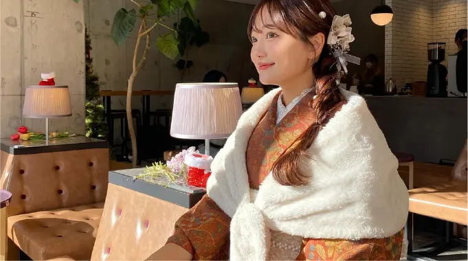 京都着物ヘアセットプランの着物例3