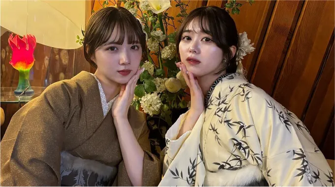 京都着物ヘアセットプランの着物例1