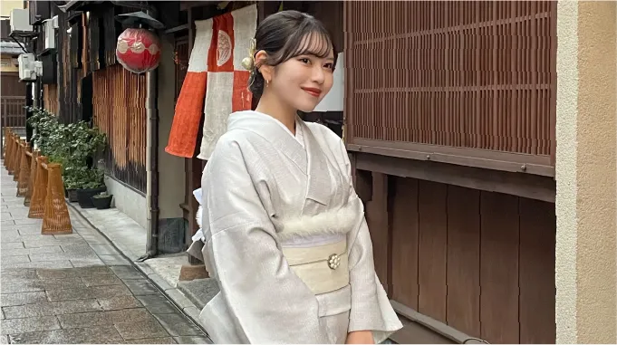 京都着物ヘアセットプランの着物例2