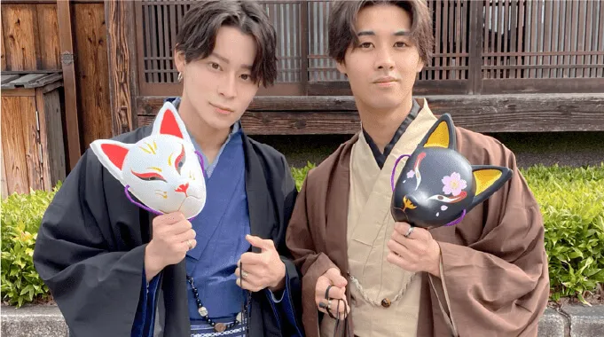 京都着物メンズプランの着物例1