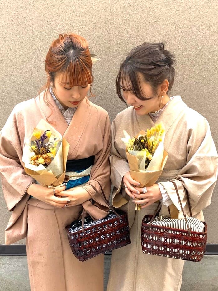 レトロ着物のコーデ