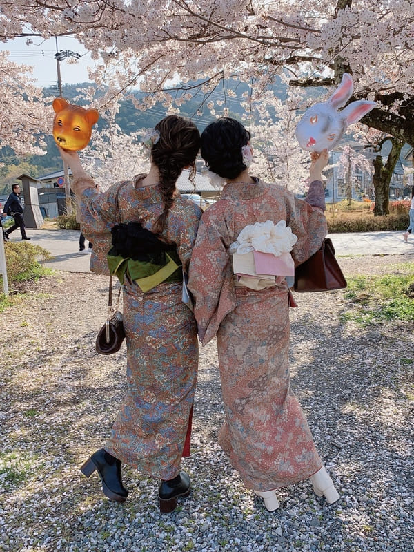 アンティーク着物のコーデ