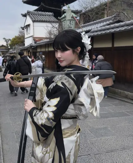 梨花和服のトレンドのワンホン着物コーデ！