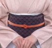 シンプル着物と帯飾り（¥500）