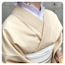 カップル着物コーデと刺繍襟（¥500）