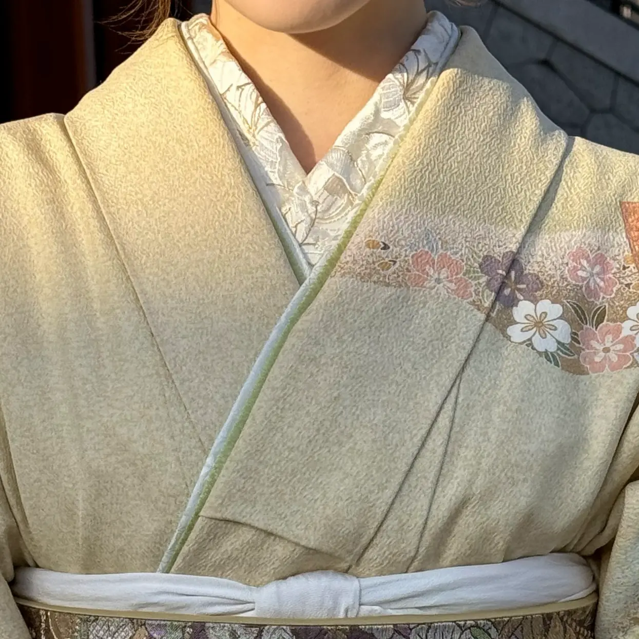 着物レンタルとブーツ(私物)