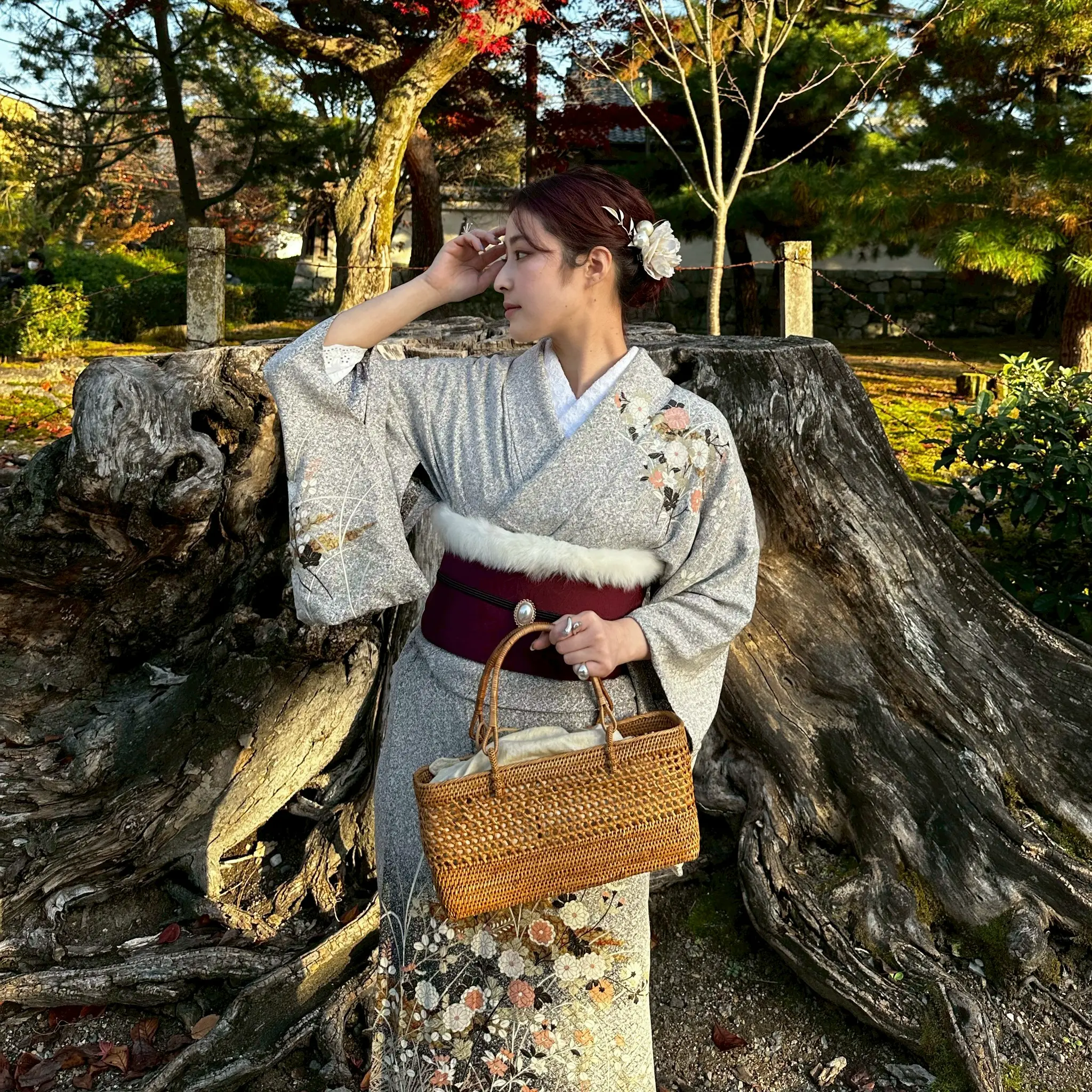 古典柄の着物で大人っぽくしたい方におすすめ！（パターン8）