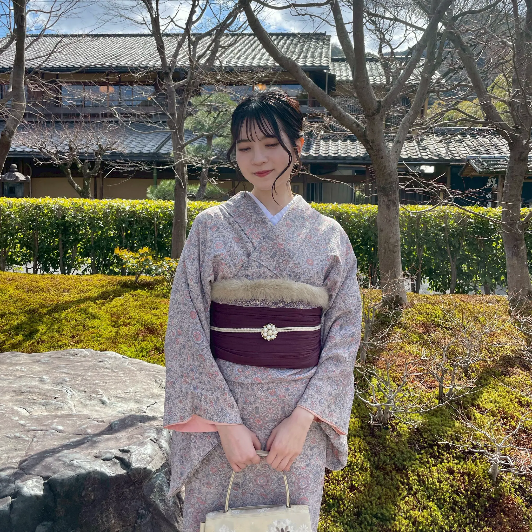 古典柄の着物で大人っぽくしたい方におすすめ！（パターン8）