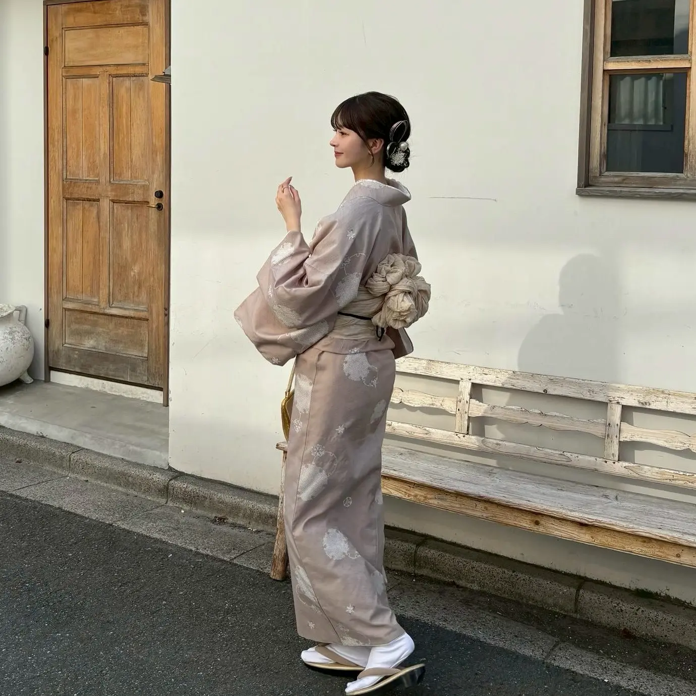 古典柄の着物で大人っぽくしたい方におすすめ！（パターン8）