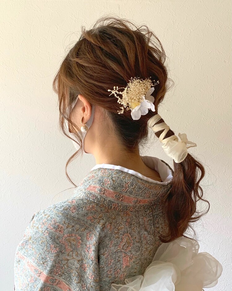 梨花和服のヘアセットイメージ