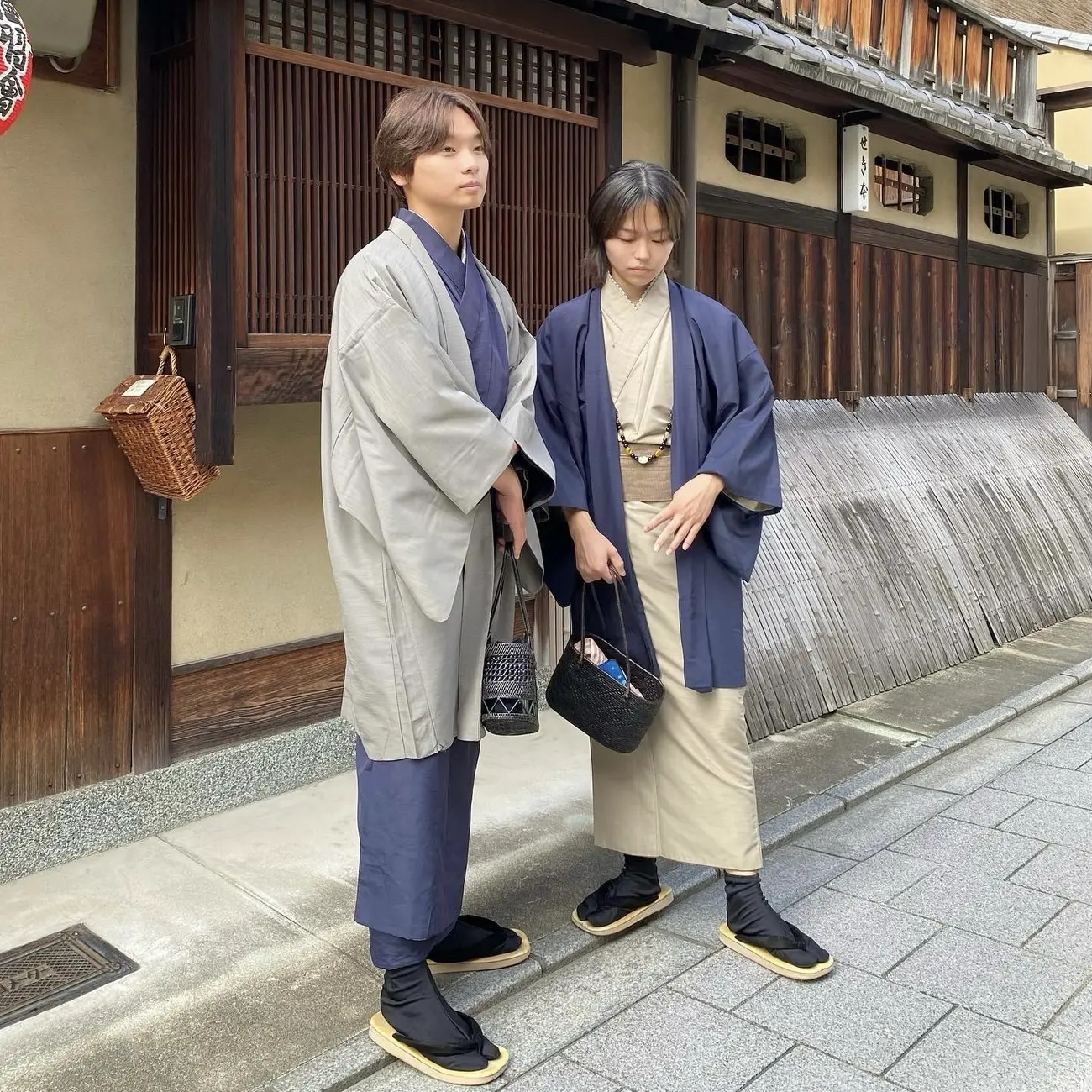 京都カップルプランのメンズ着物