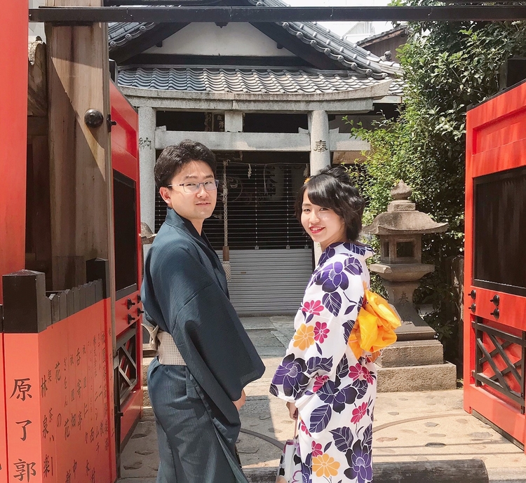 京都の祇園で浴衣レンタル