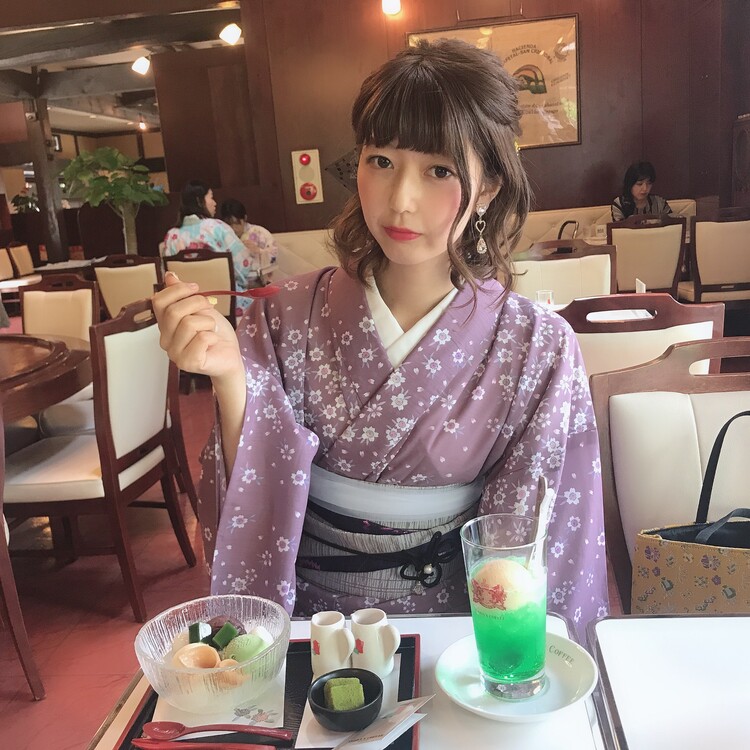 京都で着物レンタルをしてカフェ