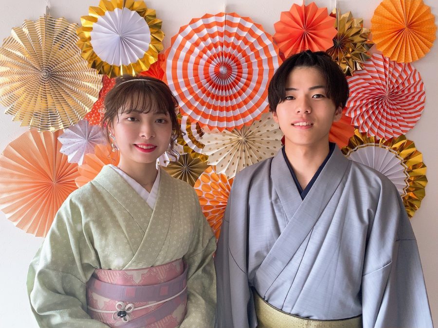 京都のカップルに人気の着物はレトロ、アンティーク着物！