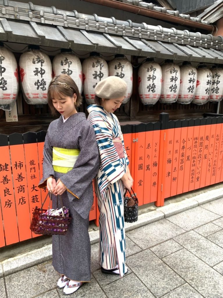 京都の祇園で着物レンタル
