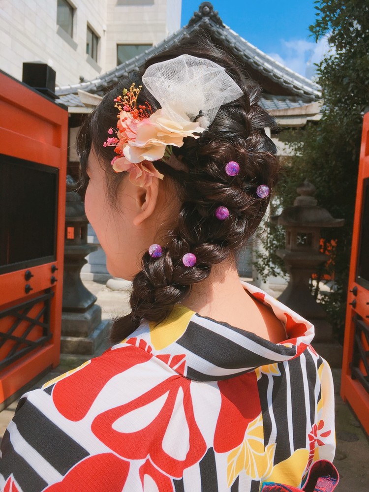 京都の着物レンタル似合うヘアセット