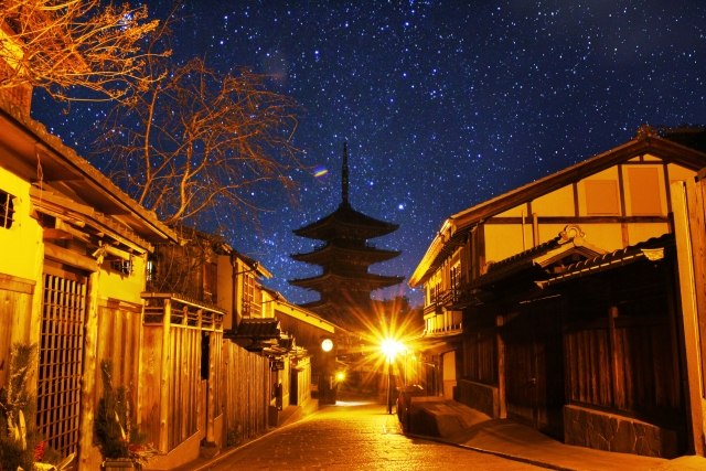 清水寺で紅葉シーズンに着物レンタル