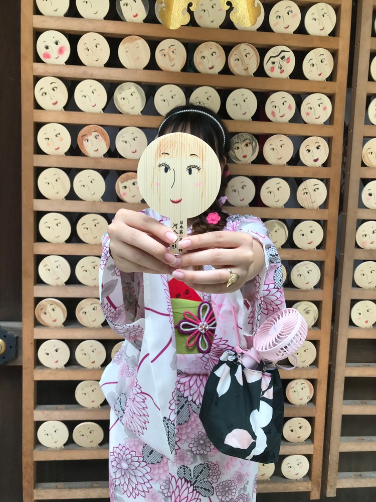 京都の祇園で浴衣レンタルをして河合神社に観光