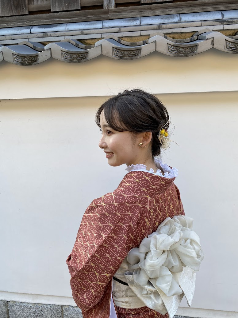 京都の秋にぴったりな暖色系の着物コーデをご紹介！