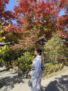 京都の紅葉時期に着物レンタル