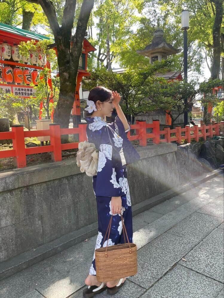 梨花和服の新作浴衣