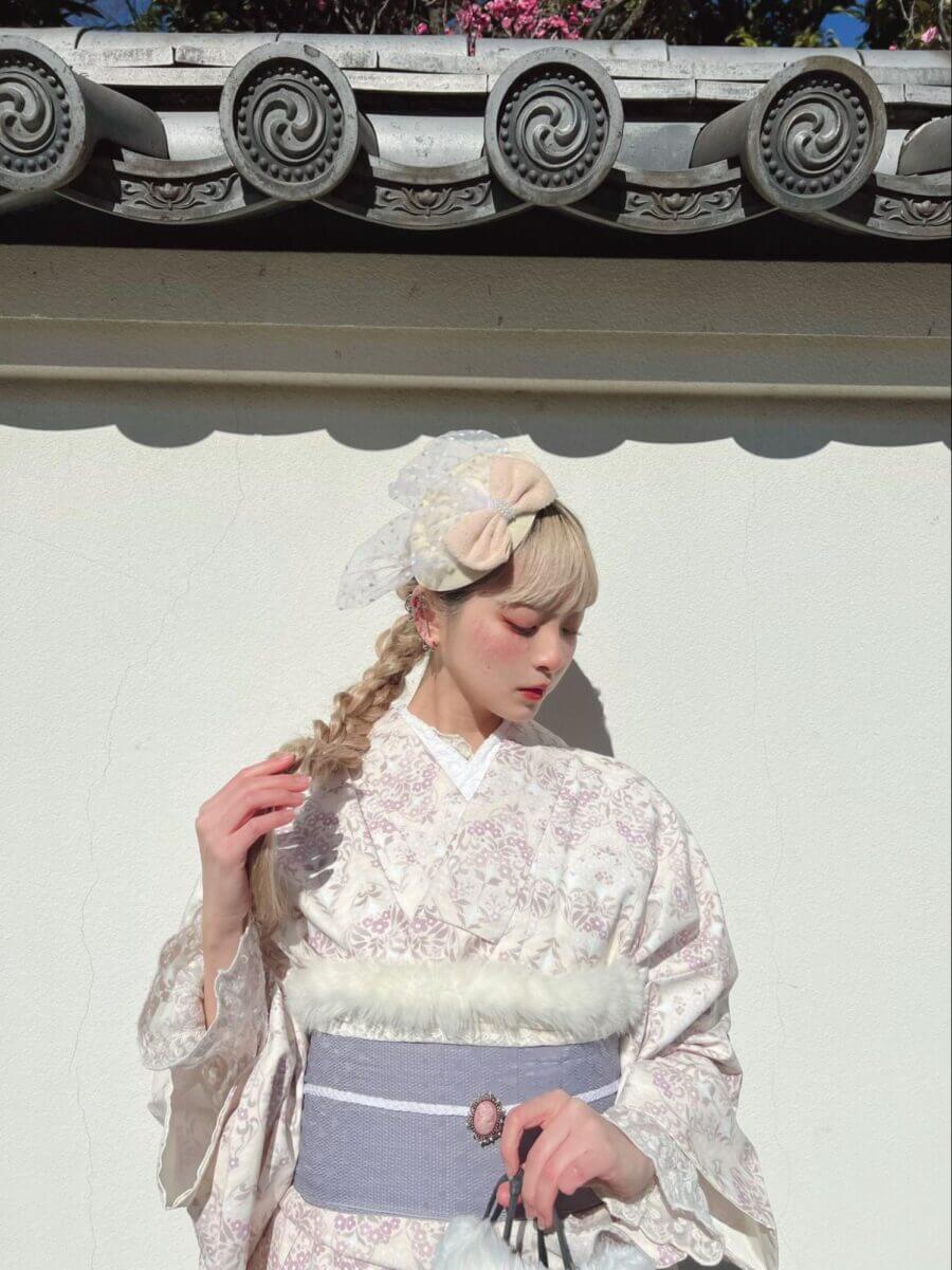 ガーリ着物コーデ