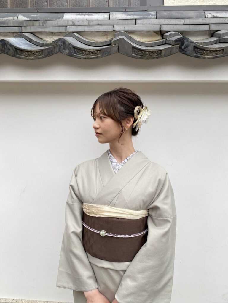 Grey-toned Kimono