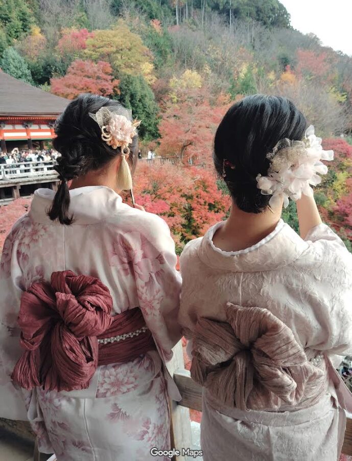可愛い着物や髪飾りで充実した京都観光に